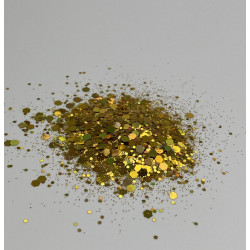 Chunky Glitter Auriu, Gold