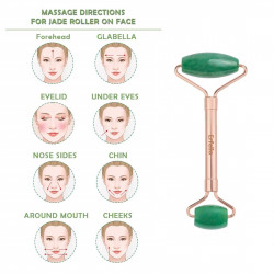 Aventurine Roller by ERFELLO pentru masaj facial si corporal, Tratament facial , Green Aventurine